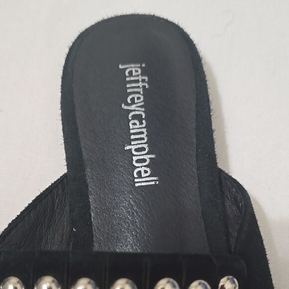 Jeffrey Campbell Black Mules with Silver Embellishments - Picture 2 of 6